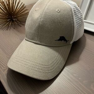 Beige Trucker Hat with Tommy Bahama Logo